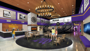 The lobby area at the new Dutch Wonderland Inn 